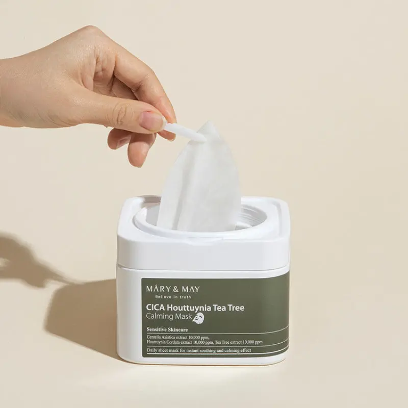 MARY & MAY - CICA Houttuynia Tea Tree Calming Mask (30 Pièces) - Image 3
