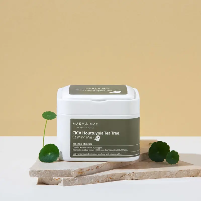 MARY & MAY - CICA Houttuynia Tea Tree Calming Mask (30 Pièces) - Image 4