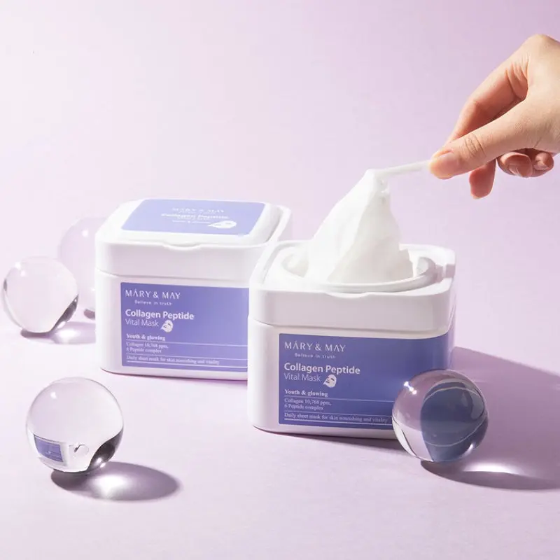 MARY & MAY - Collagen Peptide Vital Mask (30 Pièces) - Image 4