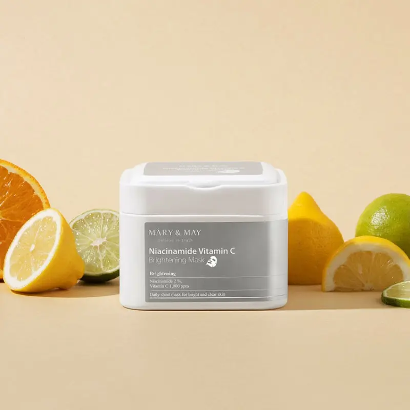 MARY & MAY - Niacinamide Vitamin C Brightening Mask (30 Pièces) - Image 3