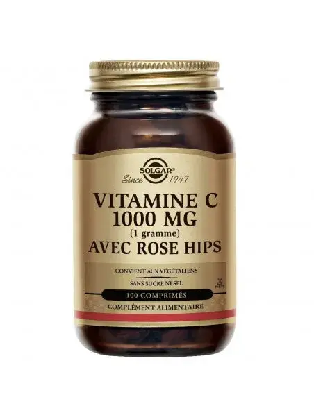 SOLGAR Vitamine C 1000 mg avec Rose HIPS